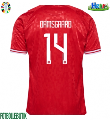 Danmark Mikkel Damsgaard #14 Hemmatröja EM 2024 Kortärmad